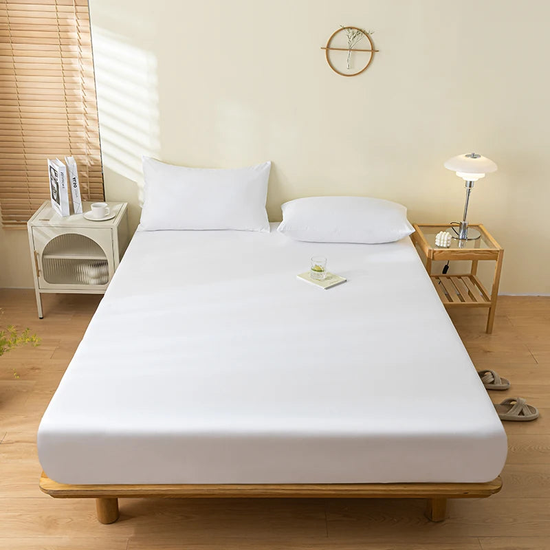 Drap housse imperméable blanc - 120x200x25cm