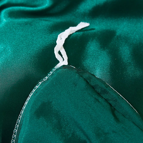tissu en satin de coton vert