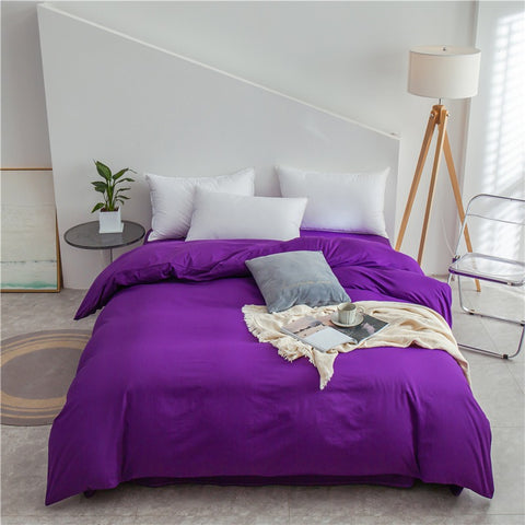 purple cotton duvet cover